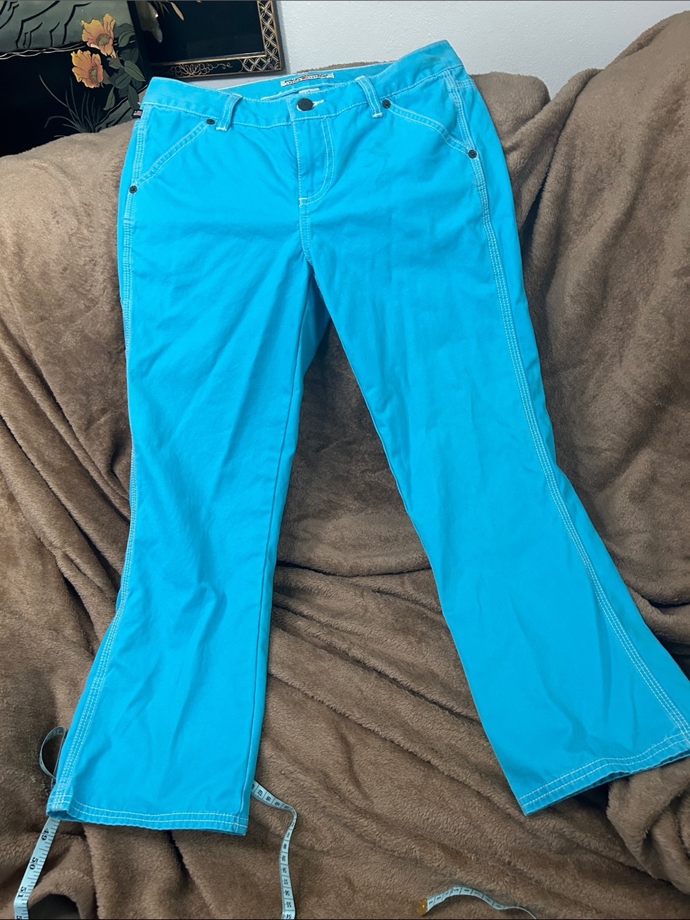 Polo by Ralph Lauren Turquoise Flare Ankle Jeans